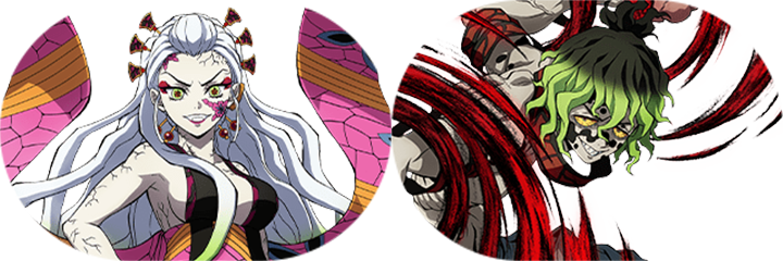 Daki and Gyutaro Demon Slayer -Kimetsu no Yaiba- The Hinokami Chronicles 2 fighter artwork